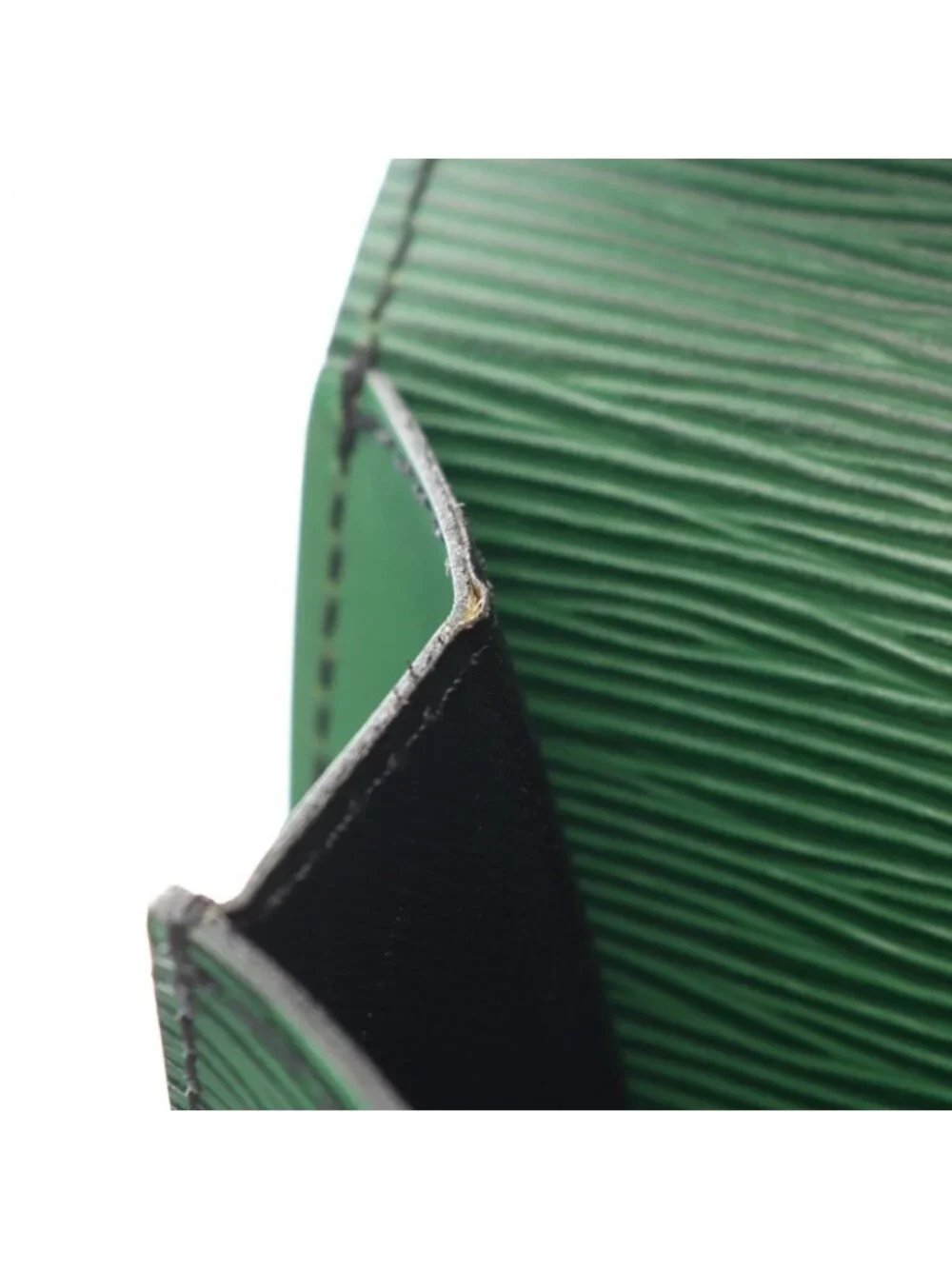 Louis Vuitton Clutch Porte Documents Senatur Borneo Green Leather
